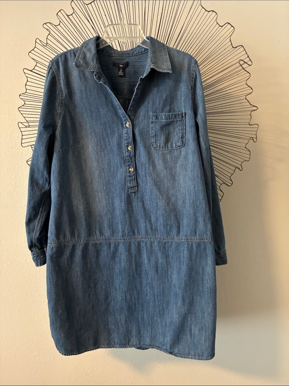 Gap Denim 100% Cotton Dress Tunic Blue Size XL